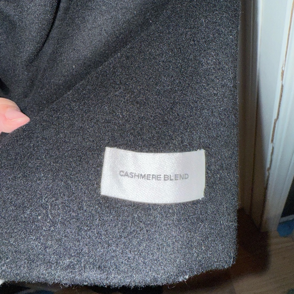 Anne Klein Black Cashmere Blend, Double-Breasted Trench Coat - Picture 4 of 4